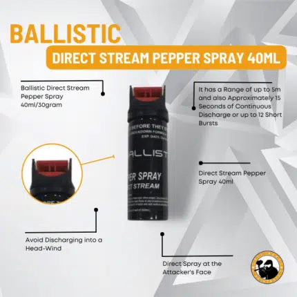 ballistic direct stream pepper spray 40ml