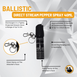 Ballistic Key Chain Pepper Spray 20ml - Dyehard Paintball