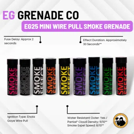 Enola Gaye Eg25 Mini Wire Pull Smoke Grenade - Dyehard Paintball