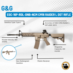 G&g Egc-16p-rdl-dnb-ncm Cm16 Raider L Dst Rifle - Dyehard Paintball
