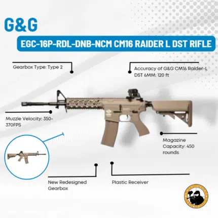 g&g egc-16p-rdl-dnb-ncm cm16 raider l dst rifle