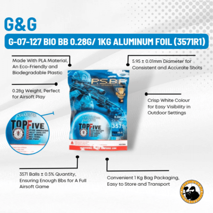g&g g-07-127 bio bb 0.28g/ 1kg aluminum foil (3571r1)