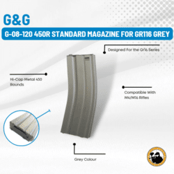 G&g G-08-120 450r Standard Magazine for Gr116 Grey - Dyehard Paintball