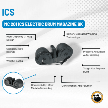 ics mc 201 ics electric drum magazine bk