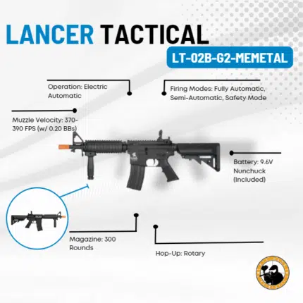 Lancer Tactical Lt-02b-g2-memetal - Dyehard Paintball