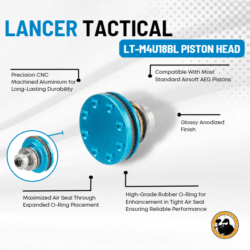 Lancer Tactical Lt-m4u18bl Piston Head - Dyehard Paintball