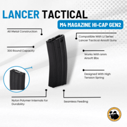 Lancer Tactical M4 Magazine Hi-cap Gen2 - Dyehard Paintball