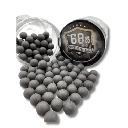rubber steel balls matt 0.68 caliber 25-pack