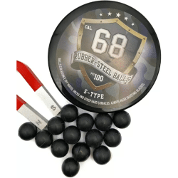 rubber steel balls 0.68 caliber s-type 25-pack