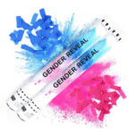 gender reveal confetti powder smoke