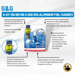 G&g G-07-126 Bio Bb 0.25g/1kg Aluminum Foil (4000r1) - Dyehard Paintball