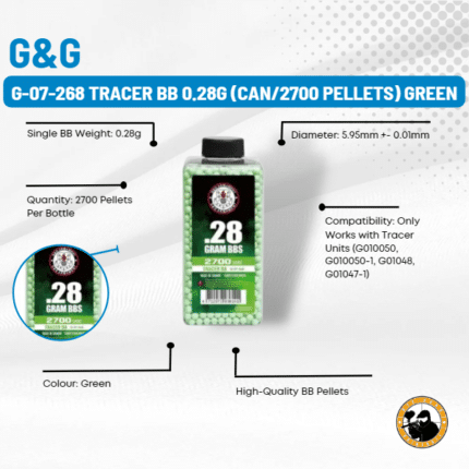 g&g g-07-268 tracer bb 0.28g (can/2700 pellets) green
