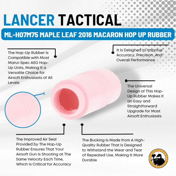 Lancer Tactical Ml-h07m75 Maple Leaf 2016 Macaron Hop Up Rubber - Dyehard Paintball