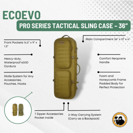Ecoevo Pro Series Tactical Sling Case - 36" - Dyehard Paintball