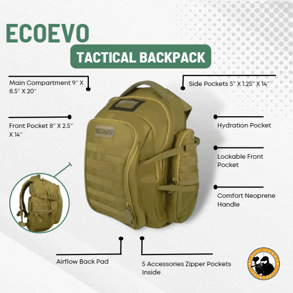 Ecoevo Tactical Backpack - Dyehard Paintball