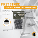 first strike fsr 50 cal rubber tip - 10/100 rounds