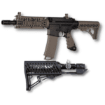 Tippmann TMC-Magfed (Dark Earth) and TMC Air Thru Stock Upgrade Kit (Black)
