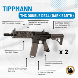 Tippmann Tmc Double Deal (dark Earth) - Dyehard Paintball
