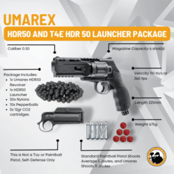 Umarex T4E HDR50 Marker Home Defense Set incl. 10x Co2 and 100