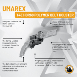 Umarex T4e Hdr68 Polymer Belt Holster - Dyehard Paintball