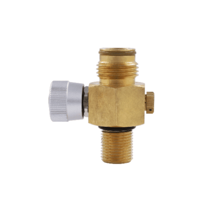 Co2 Tank Copper Replacement Head with On/off - Dyehard Paintball