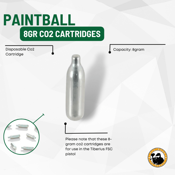 8gr Co2 Cartridges - Dyehard Paintball