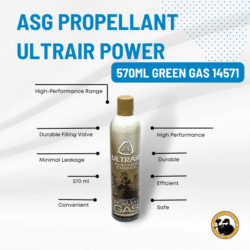 Asg Propellant Ultrair Power 570ml Green Gas 14571 - Dyehard Paintball
