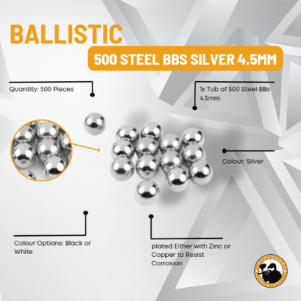 ballistic 500 steel bbs silver 4.5mm