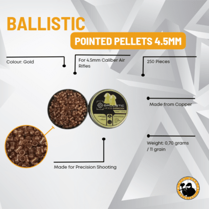 Ballistic Pointed Pellets 4.5mm - Dyehard Paintball