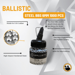 Ballistic Steel Bbs 6mm 1000 Pcs - Dyehard Paintball