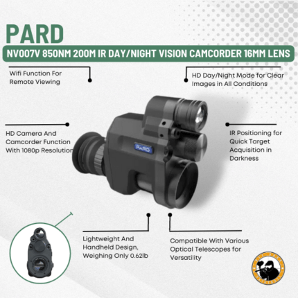 Pard Nv007v 850nm 200m Ir Day/night Vision Camcorder 16mm Lens - Dyehard Paintball