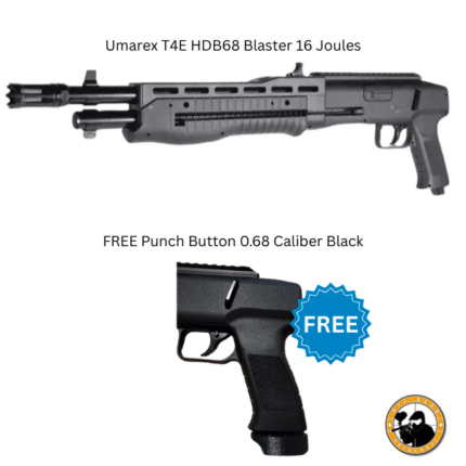 umarex t4e hdb68 blaster 16 joules + free punch button 0.68 caliber black