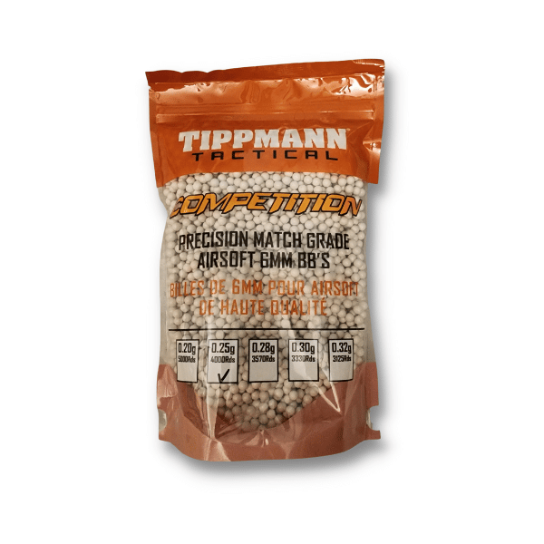 Tippmann Tactical Tracer Precision Match Grade 6mm Airsoft BBs - 28gr, 3,570ct Light Green - High Gloss, Consistent Fit