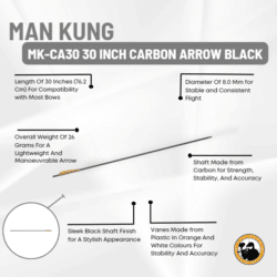 Mk-ca30 30 Inch Carbon Arrow Black - Dyehard Paintball