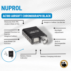Np Ac100 Airsoft Chronograph Black - Dyehard Paintball