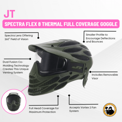 Jt Spectra Flex 8 Thermal Full Coverage Goggle - Dyehard Paintball