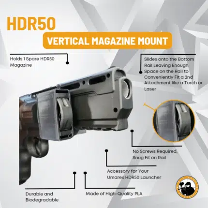 hdr50 vertical magazine mount