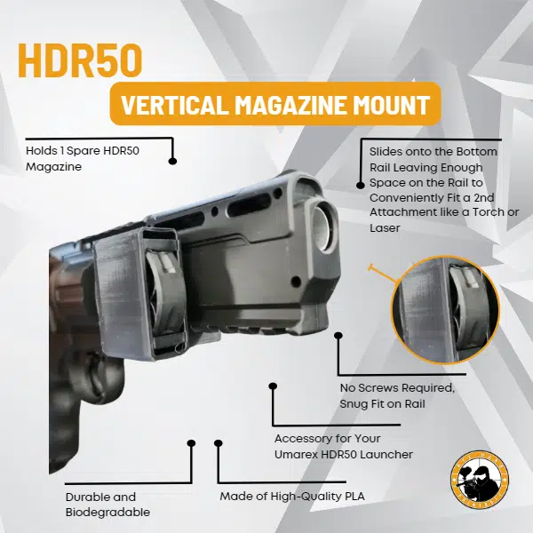 Hdr50 Vertical Magazine Mount - Dyehard Paintball