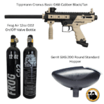 tippmann cronus basic + 12oz + hopper 0.68 caliber black/tan