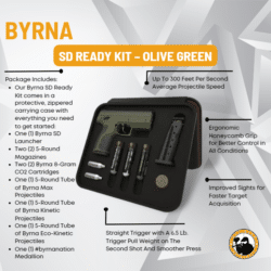 Byrna Sd Ready Kit - Olive Green - Dyehard Paintball