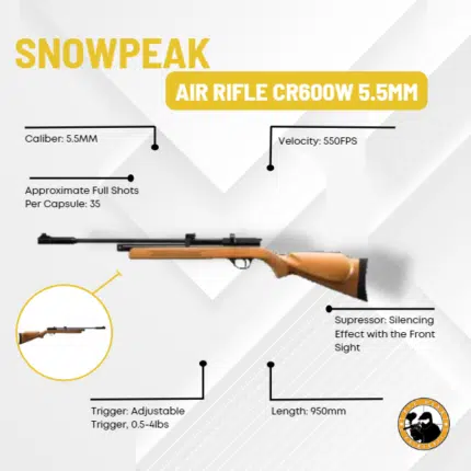 Artemis Snowpeak Air Rifle Cr600w 5.5mm - Dyehard Paintball