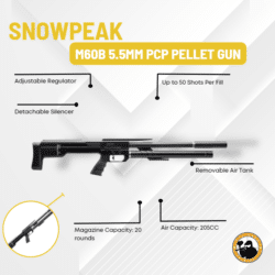 Artemis Snowpeak M60b 5.5mm Pcp Pellet Gun - Dyehard Paintball