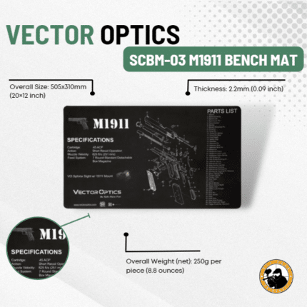Vector Optics Scbm-03 M1911 Bench Mat - Dyehard Paintball