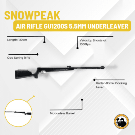 artemis snowpeak air rifle gu1200s 5.5mm underleaver