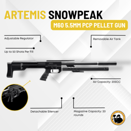 artemis snowpeak m60 5.5mm pcp pellet gun