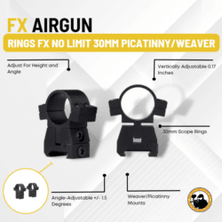 Rings Fx No Limit 30mm Picatinny/weaver - Dyehard Paintball