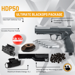 Umarex Hdp50 Ultimate Black Ops Package 0.50 Caliber 13 Joule Black - Dyehard Paintball