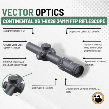 vectoroptics continental x6 1-6x28 34mm ffp riflescope