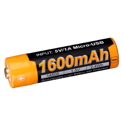 fenix arb l14 1600u built in usb rechargeable battery (aa) (1600mah 14500 battery)