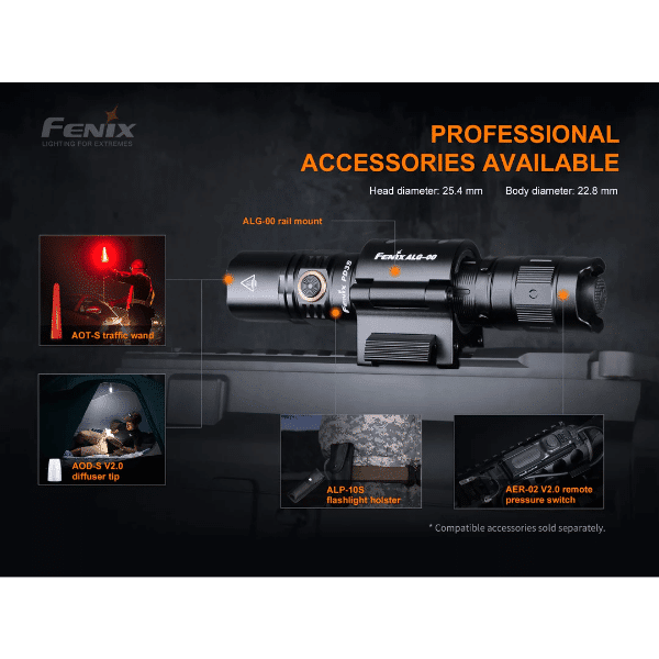 Fenix Pd35 V3.0 Led Flashlight 1700 Lumen - Dyehard Paintball